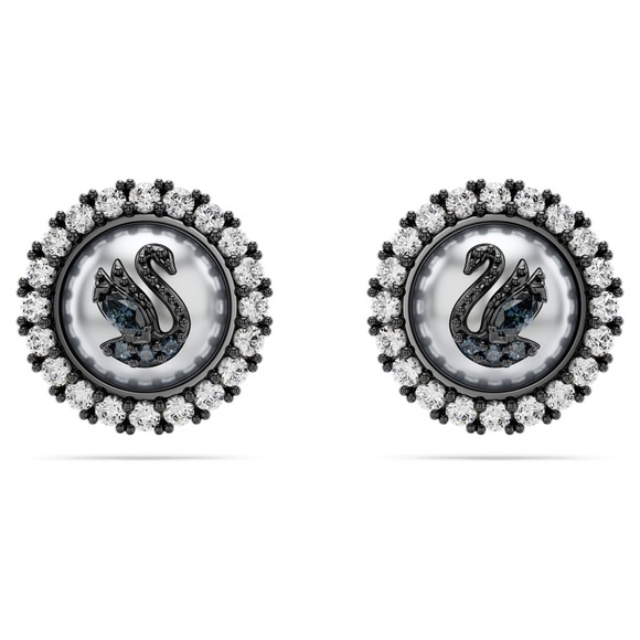 Auth. Swarovski Swan stud earrings - NWT - Picture 1 of 7